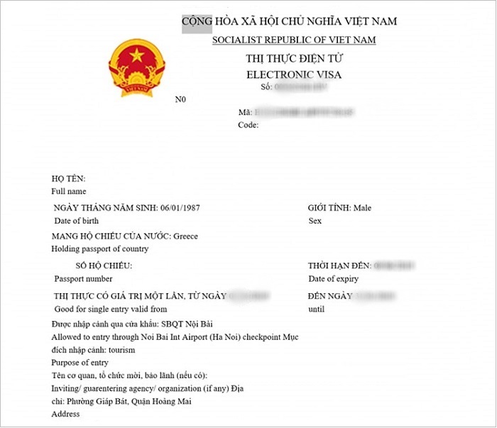 E Visa For Viet Nam 4089